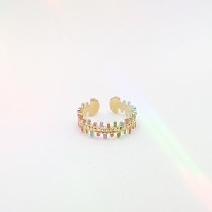 18k Gold Enamel Ring Minimal Design 💍